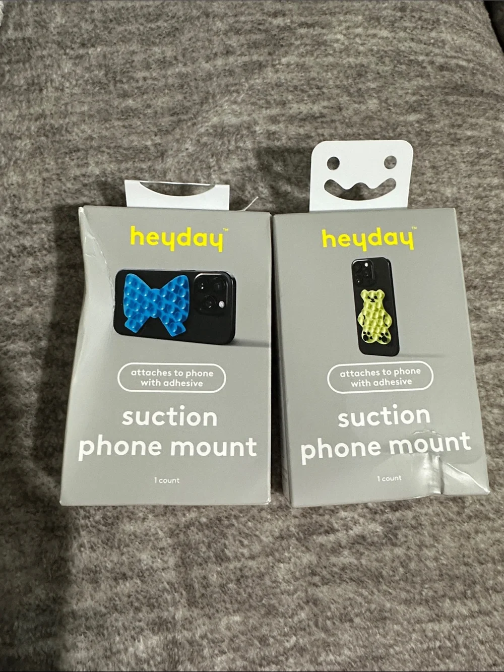 2 heyday Suction Phone Mount - Blue and Lime